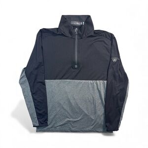 RLX Ralph Lauren 1/4 Zip Mens Large Black  Performance Stretch Athletic Bellagio